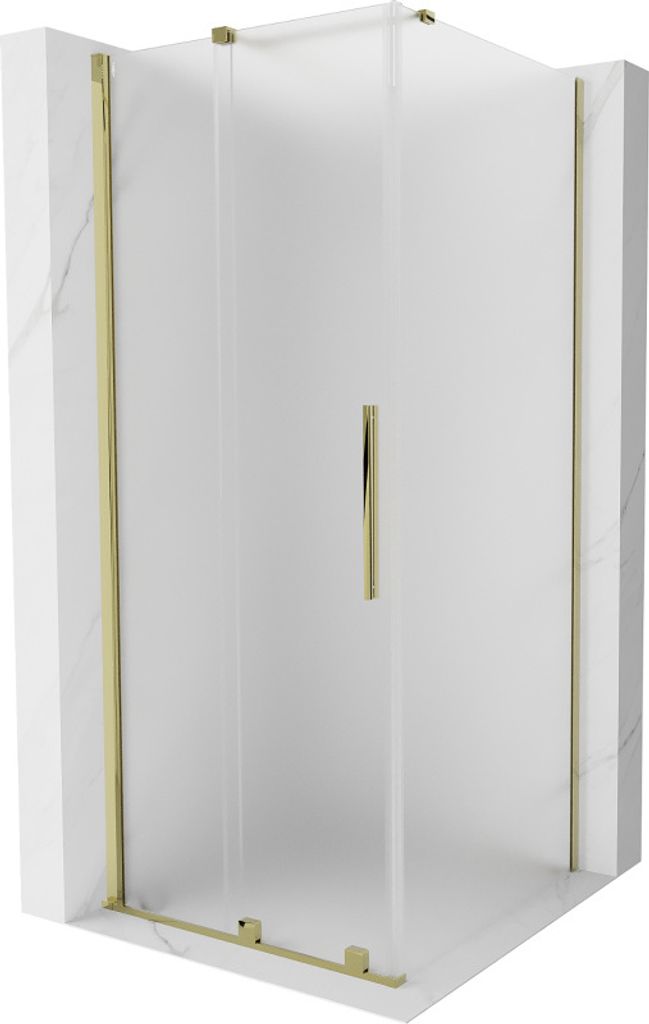 Mexen Velar Duschkabine 120 x 120 cm, mattiert, Gold - 871-120-120-31-50