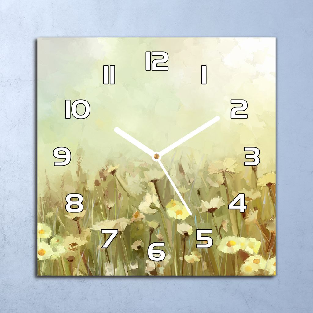 Deko Glasuhr Wanduhr 30x30 Wiesendesign Papier Quarz Küchenuhr Bürouhr