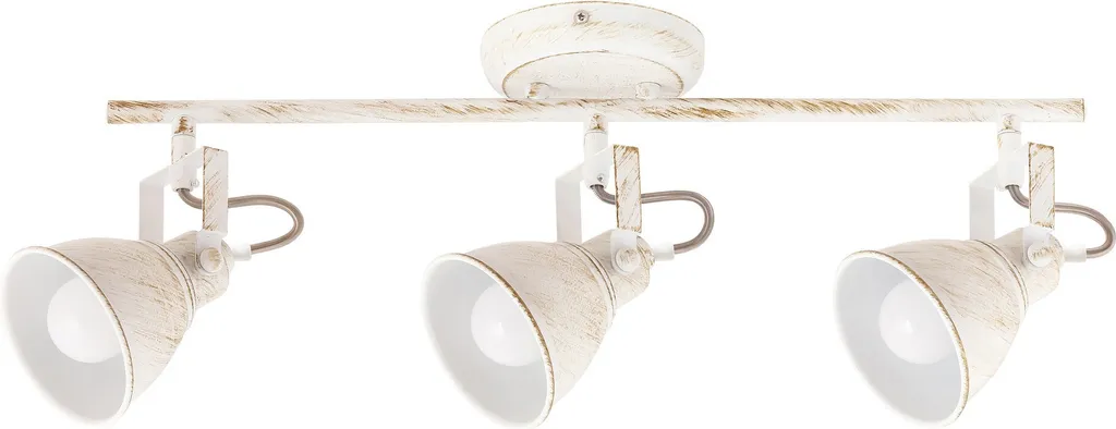 Plafonnier 3 Spots Orientables Vivienne Blanc pour Salon et Chambre E14