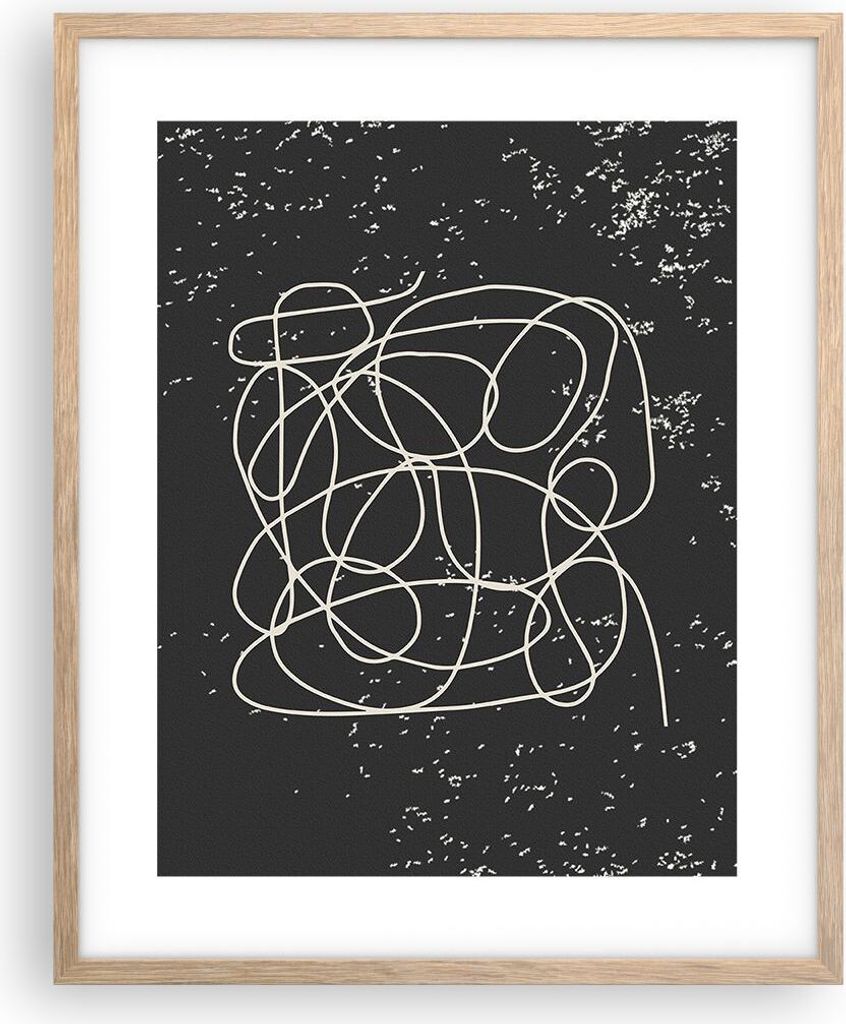 Gerahmtes Poster - Rahmen in heller Eiche - Modern Linie Produktbild 