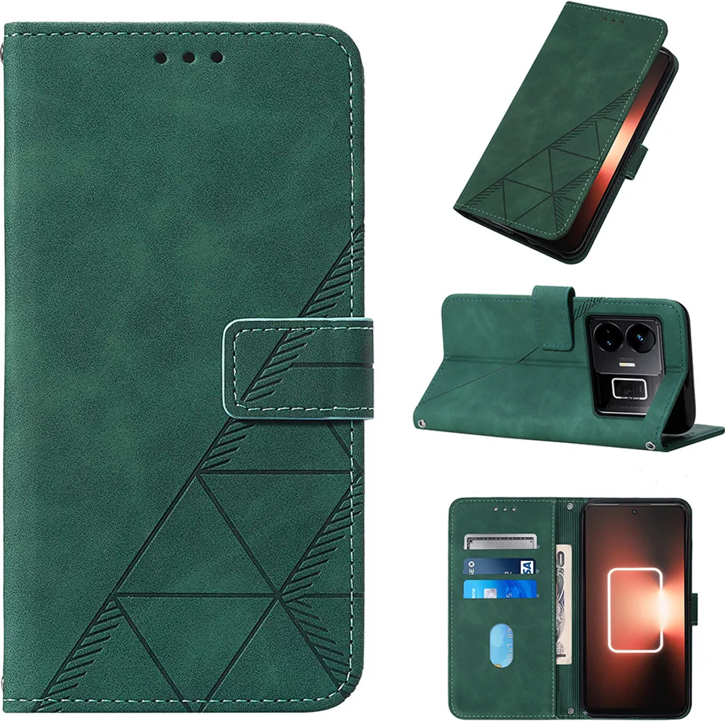 Cover Portafoglio Realme GT3 / GT Neo 5 Verde - Protezione Professionale