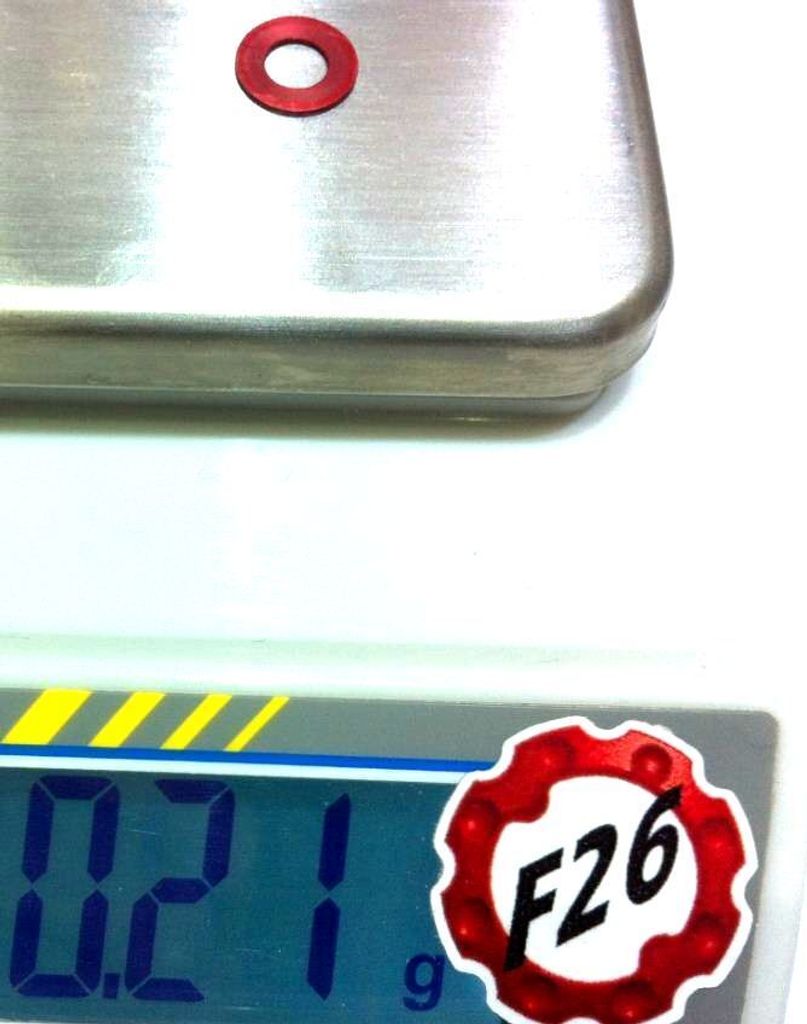 M6 Alu 7075 U-Scheibe für Dämpferachse Rot