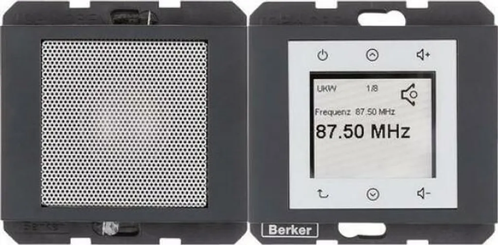 Berker K.1 Radio DAB+/BT Anthracite Mat 30807006 - Set de Radio Mural