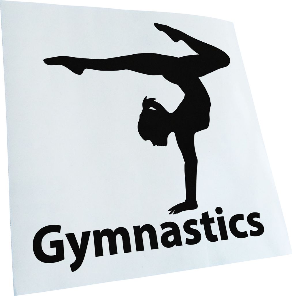 Kiwistar - Autoaufkleber - schwarz - 30 x 25 cm - Gymnastics - Heckscheibenaufkleber - Aufkleber für Auto Kfz Fahrrad, LKW, Truck Mofa