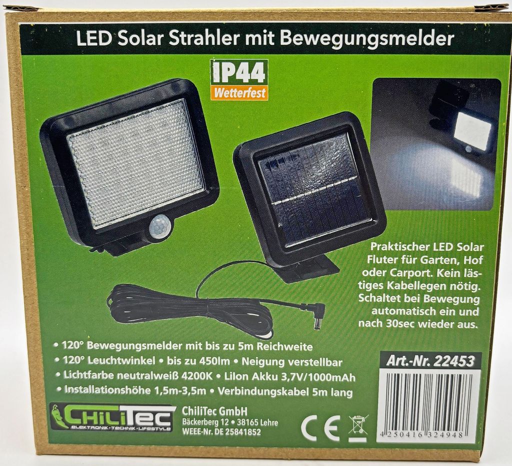 LED Solar Fluter mit Bewegungsmelder Produktbild 7