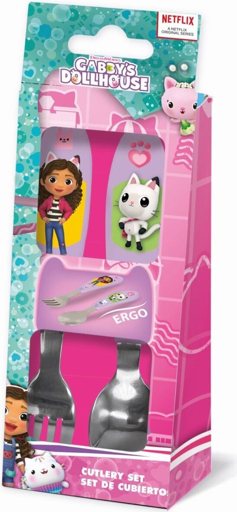 Gabby’s Dollhouse Friends Metall-Ergo-Besteck, 2-tlg. Produktbild 