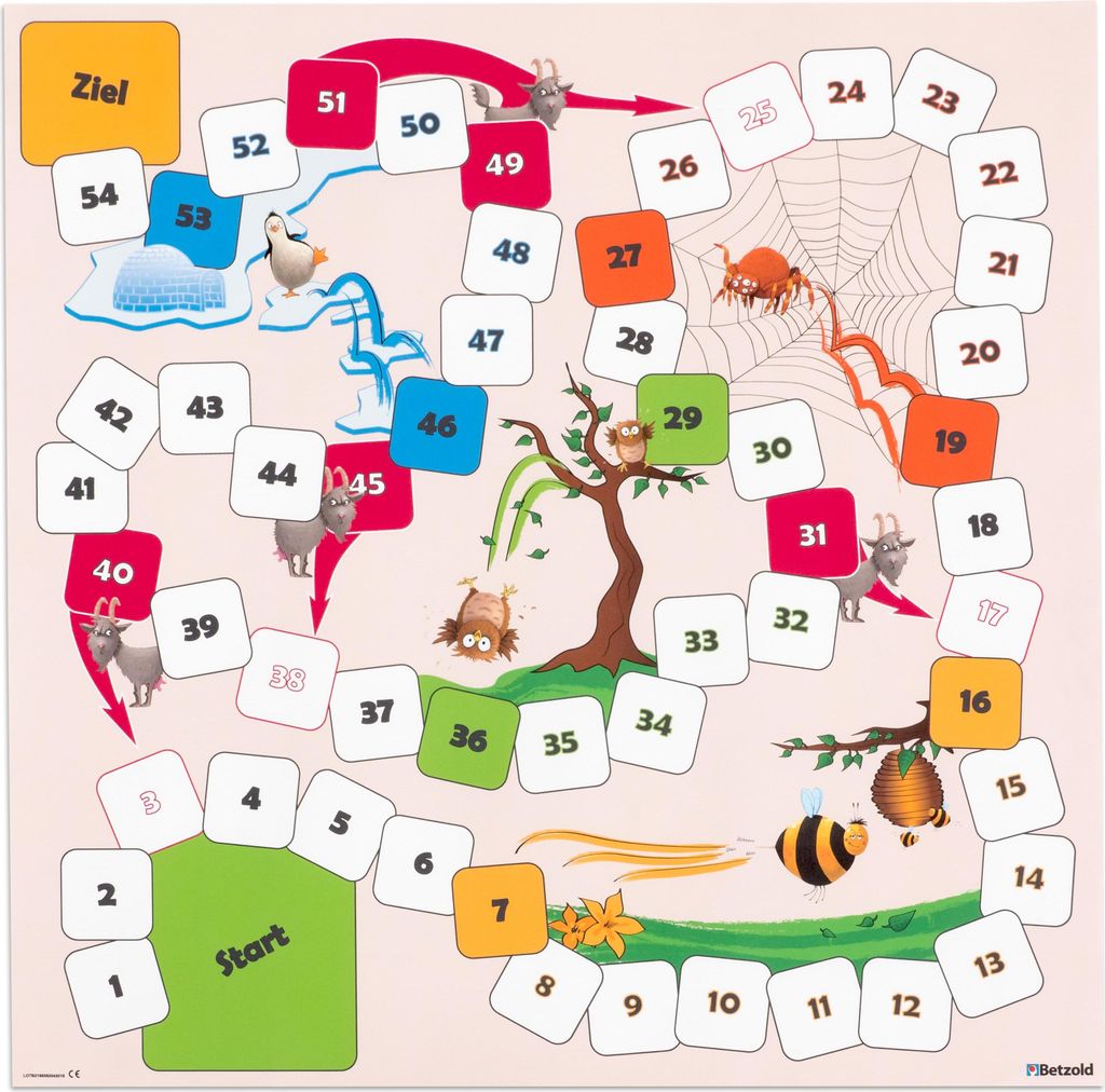 Betzold XL-Leiterspiel, 75 x 75 cm, Ausführung: Spielplane