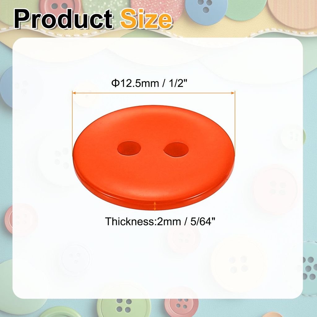 20 Stš¹ck 12,5mm Harz Kn?pfe zum Ann?hen, 2 L?cher Runde N?hkn?pfe fš¹r Strickjacke DIY Handwerk Dekorieren Mantel Bekleidung Kleidung Hemden U...