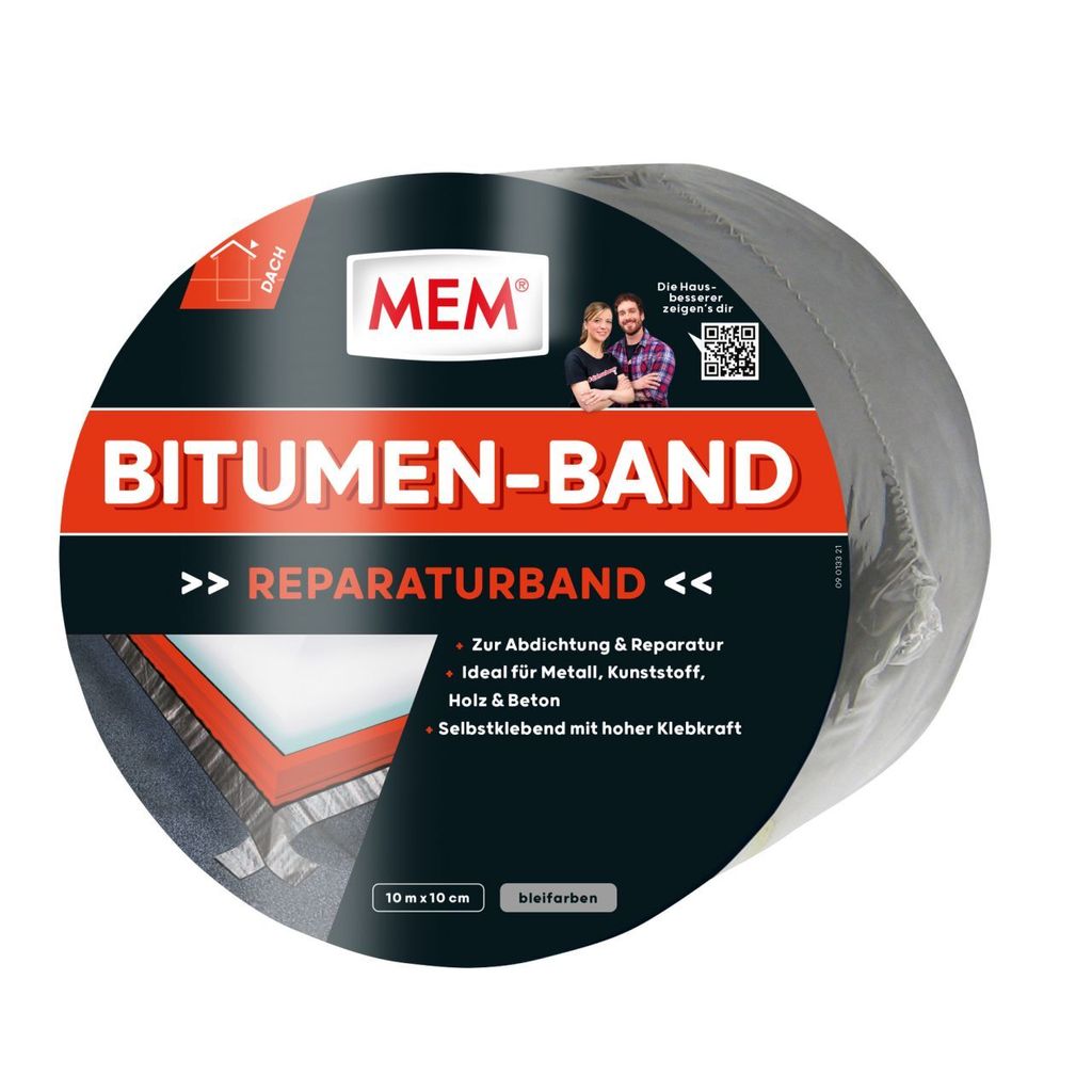 MEM Bitumen-Band 10 m x 10 cm blei Produktbild 