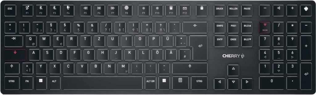 CHERRY KW X ULP Tastatur kabellos schwarz Produktbild