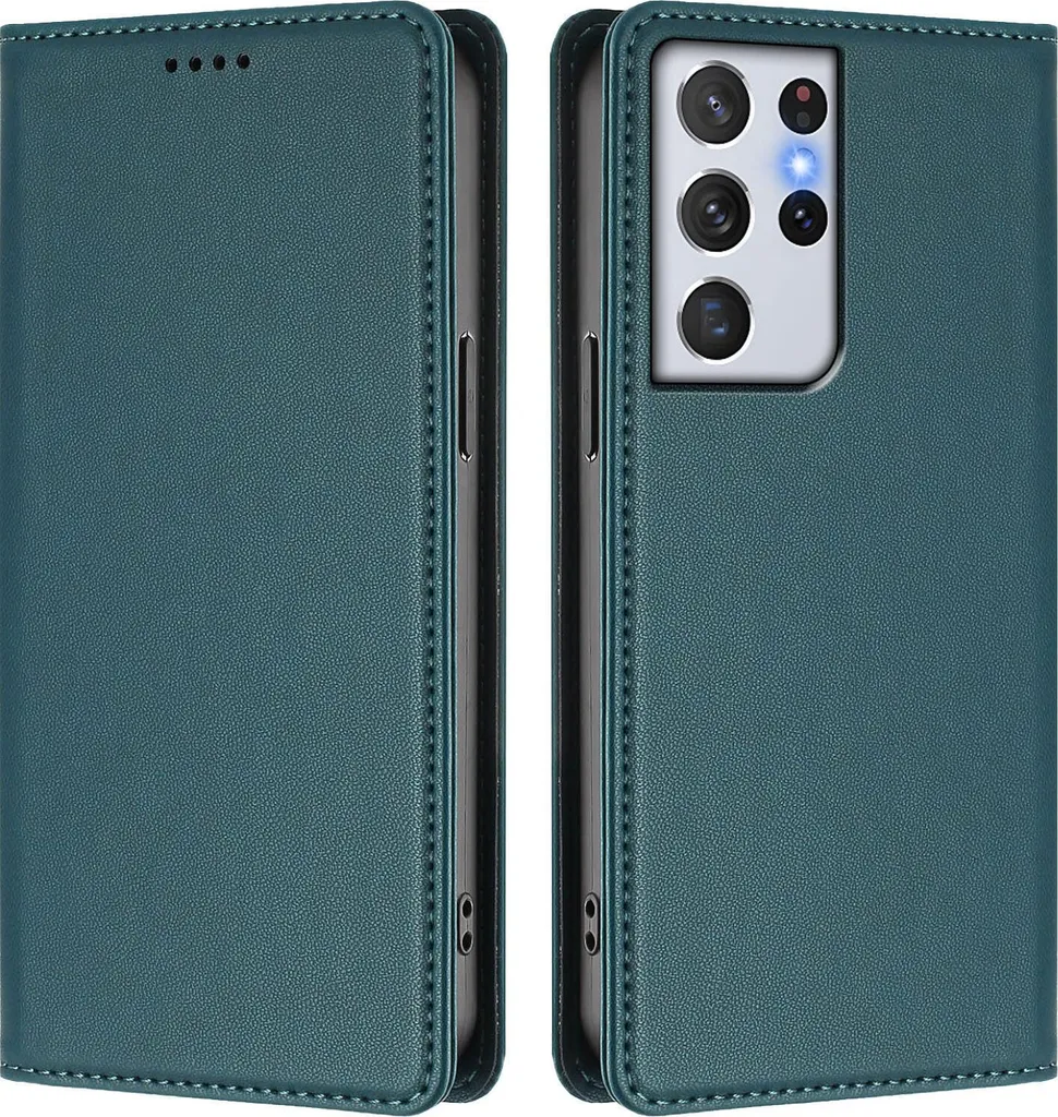 Offerta Custodia Samsung S21 Ultra 5G Verde | Flip Cover Magnetica