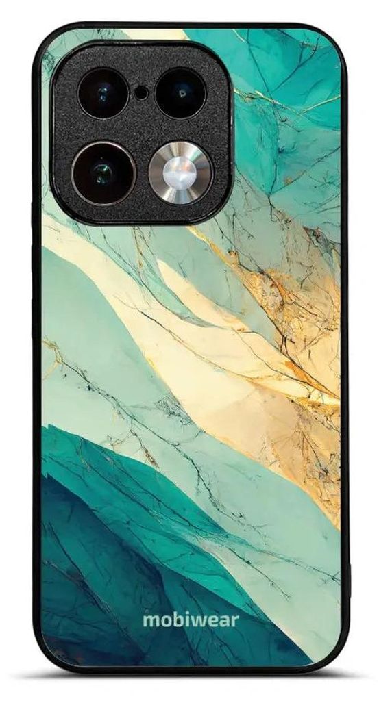 Handyhülle für Realme 16 Pro 5G, Mobiwear Glossy Case, Türkis-Marmor