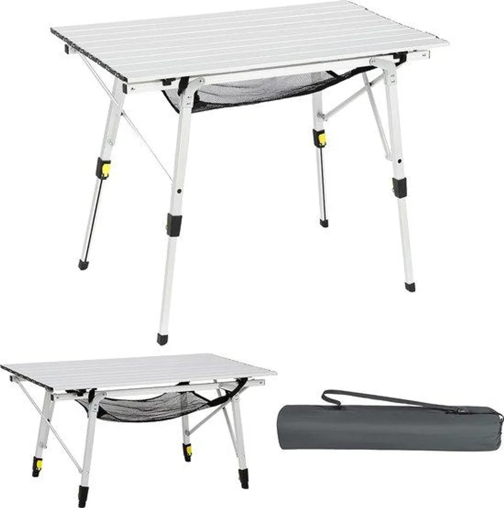 Table d'appoint pliante légère en aluminium 91 cm pour camping et jardin
