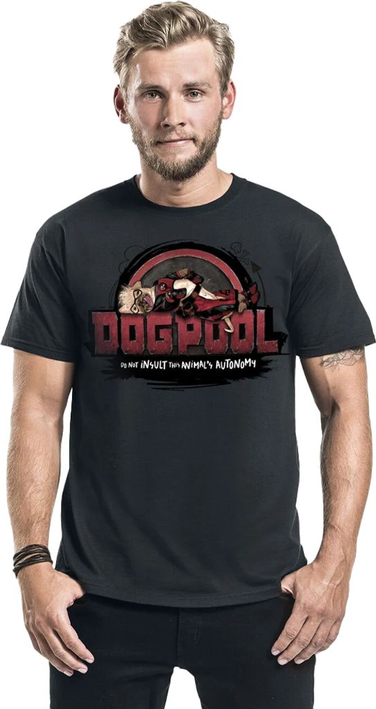 Deadpool - "Dogpool Autonomy" T-Shirt für Herren/Damen Uni RO12022 (XXL) (Anthrazit)