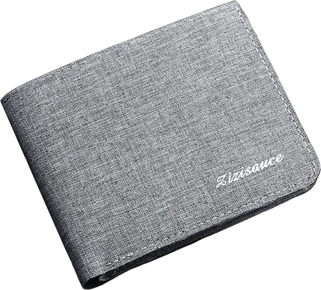 Herren-Geldbörse, einfarbig, großes Fassungsvermögen, Business-Stil, mehrere Steckplätze, großes Fassungsvermögen, mit Metalletikett, feste N...