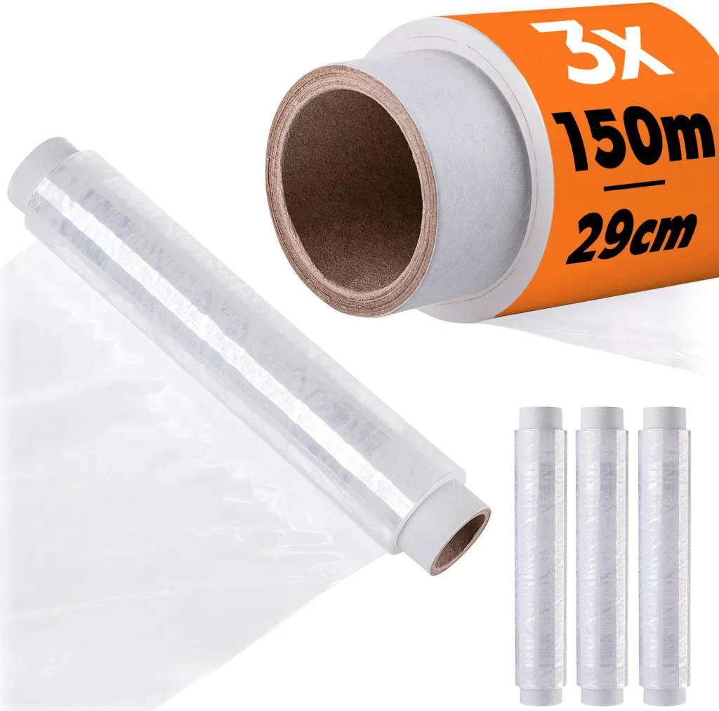 Rouleau de Film Fraîcheur Étirable 150m - Pack de 3 pour la Cuisine