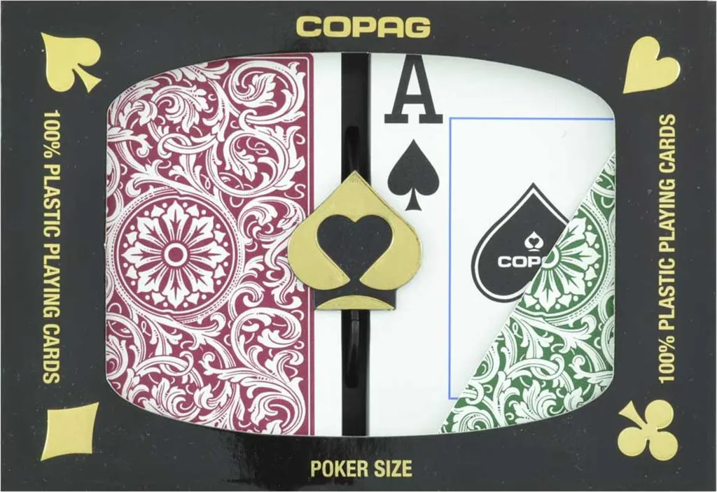 Jeu de Cartes pour Tournois de Poker Copag 130014588 Plastique et Durable
