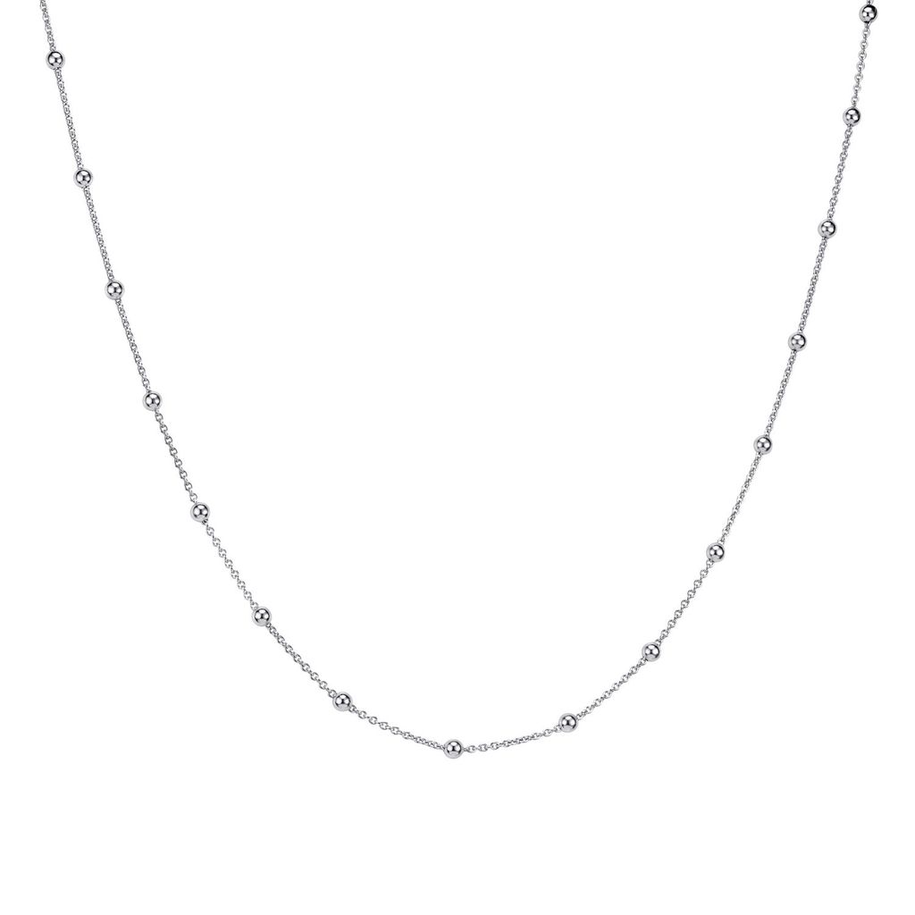 Kugelkette Perlenkette Collier 925 Sterling Silber Halskette massiv  3 mm 45cm