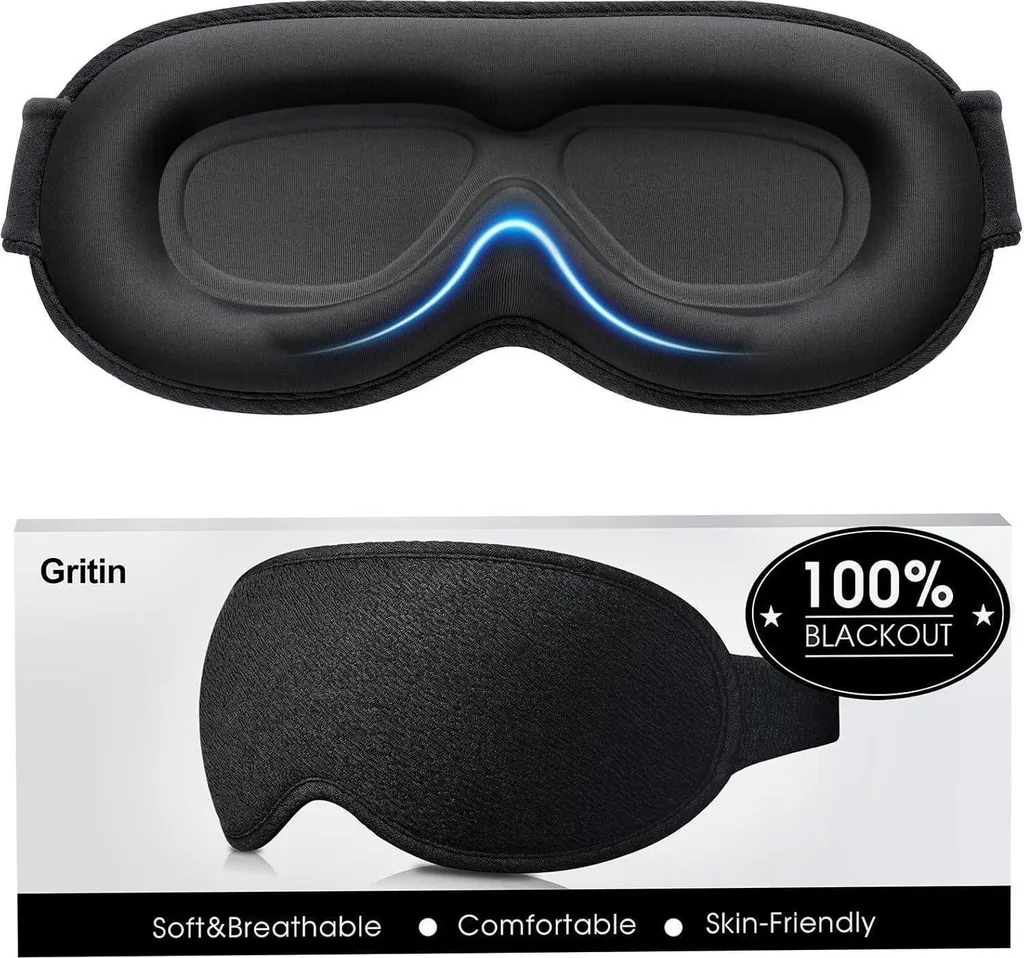 Masque sommeil anti-pression oculaire pour insomnie et yeux fatigués