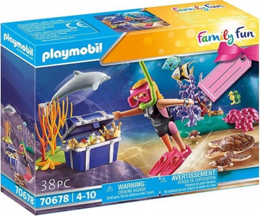 PLAYMOBIL Family Fun Geschenk-Set - Schatztaucher - 70678