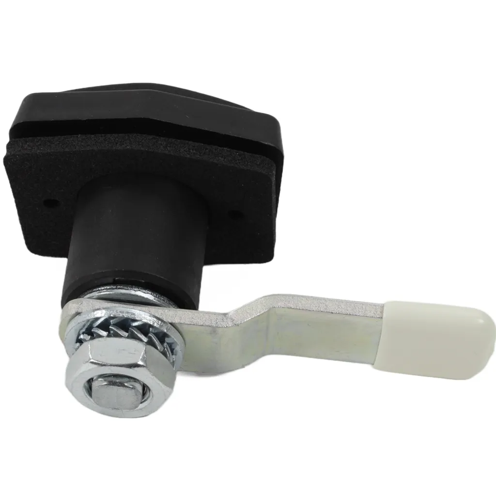 Serrure STS Hexagon noire à bouton poussoir pour volets de caravane