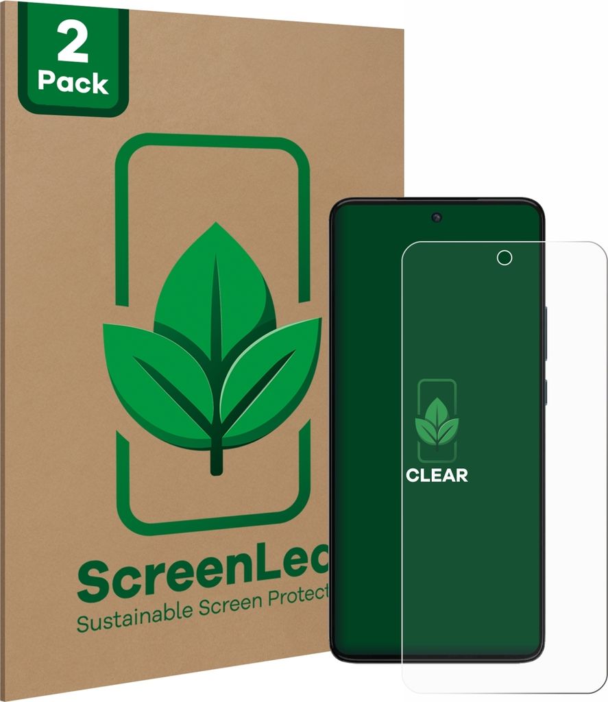 2x ScreenLeaf Schutzfolie für Motorola Moto G84 nachhaltiger Displayschutz Display Schutz Folie Klar Transparent