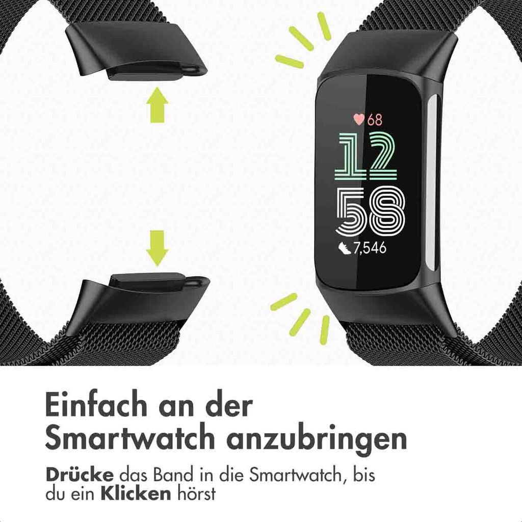 PaceBid Cinturino per Fitbit Charge 6/Fitbit Charge 5, Acciaio Inossidabile in Metallo Cinturino Donna Uomo Magnetico Cinturino Sgancio Rapido di Ricambio per Fitbit Charge 6 - Argento
