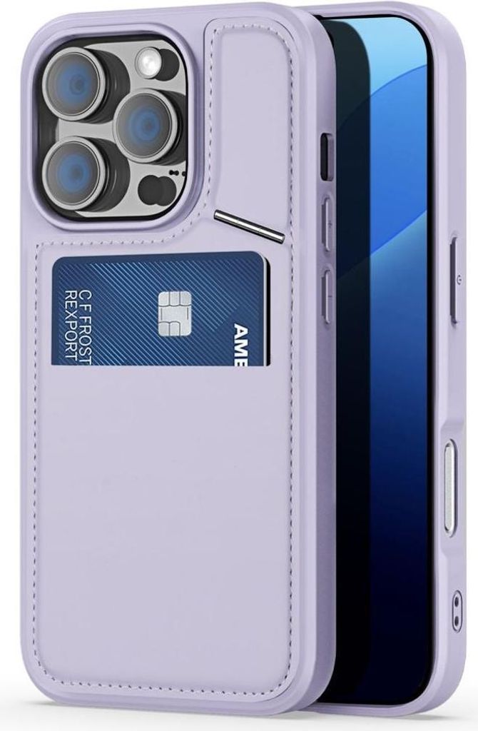 DUX DUCIS iPhone 16 Pro Max Cover mit Kartensteckplatz - Lila