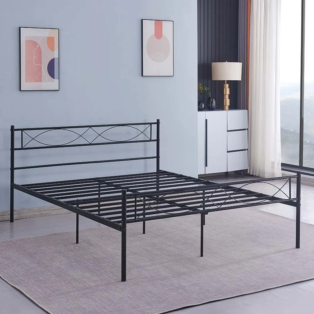 Milton & Oldbrook Lit double 160x200 cm Rafina Black - Structure Noire