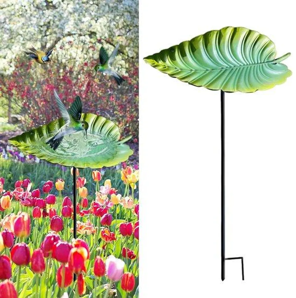 Station bain d'oiseaux pour balcon ou jardin avec pied stable amovible