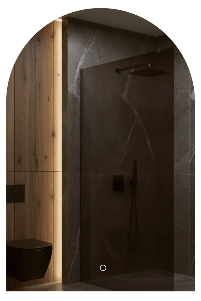 Miroir de Salle de Bain LED Rea Top-1 90x60 avec Cadre Transparent