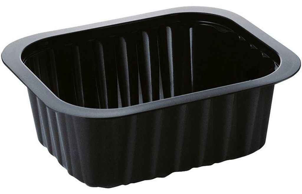 300x DUNIFORM PP-Schälchen 138 x 114 x 53 mm Schwarz ungeteilt
