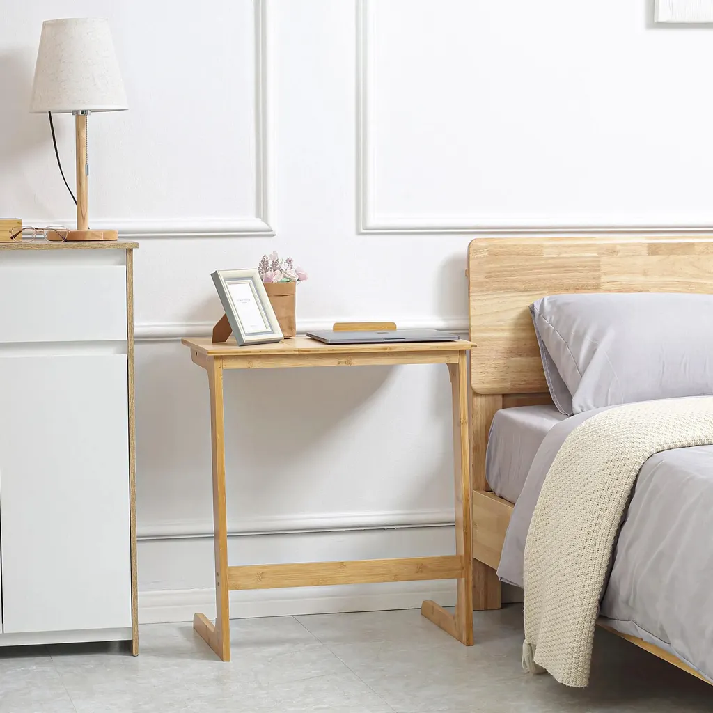 Table d'Appoint Rabattable en Bambou Durable - Gain de Place Garanti - 2