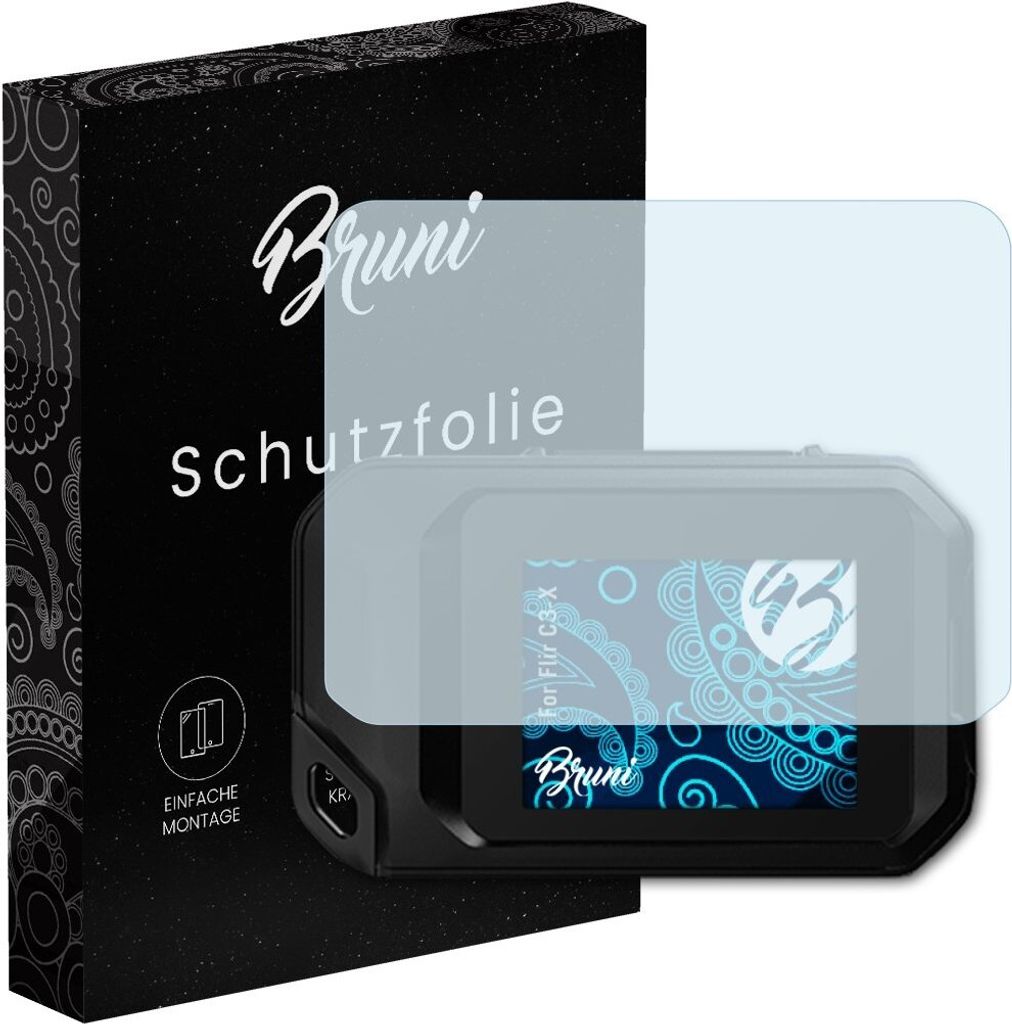 Bruni Basics-Clear 2x Schutzfolie kompatibel mit Flir C3-X Folie