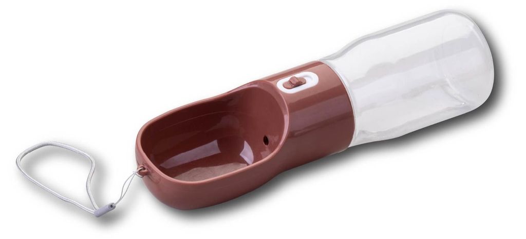 Fackelmann Hundetrinkflasche mit 400 ml Fassungsvermögen, auslaufsichere Trinkflasche für Hunde mit integrierter Wasserschale