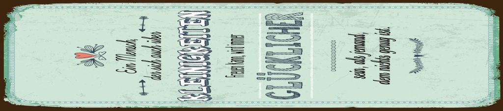 vianmo Blechschild 46x10 cm Mensch der sich über Kleinigkeiten freuen kann