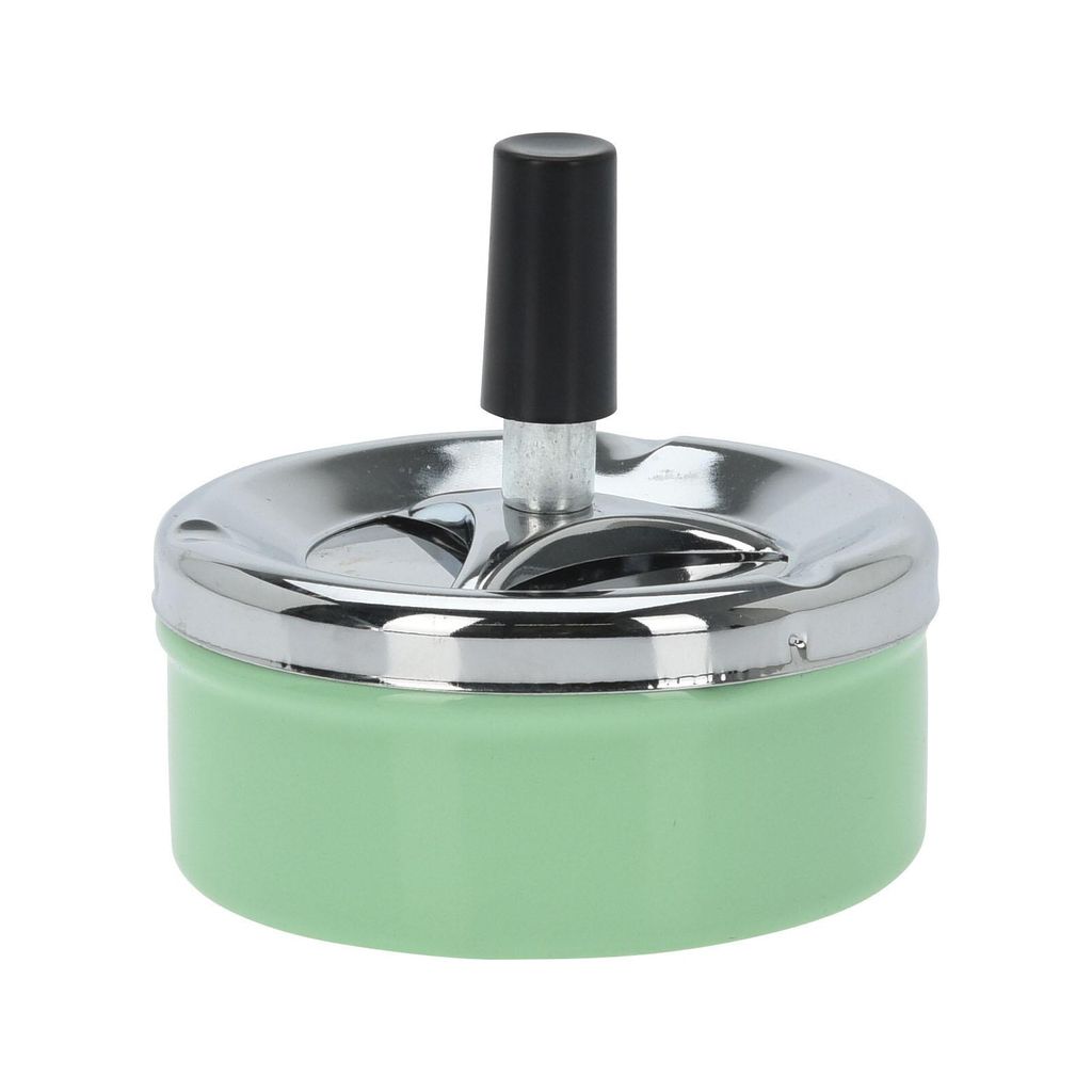 Drehaschenbecher Metall Ø 9 cm Aschenbecher Windaschenbecher Drehascher Sturmaschenbecher Wind Ascher Mint