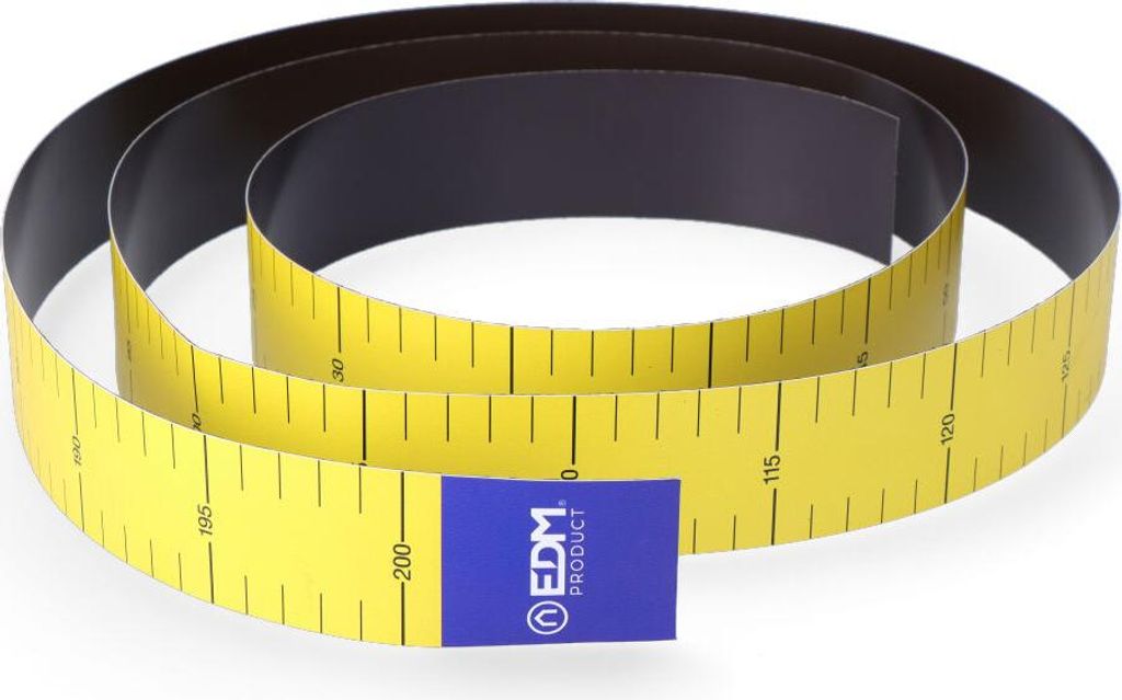 Magnetische meetlint, 2 meter, EDM: Nauwkeurige meting en Productafbeelding 