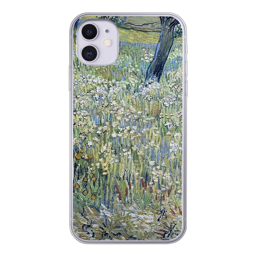 MuchoWow Handyhülle Schutzhülle Hülle für iPhone 11 Baumstämme im Gras - Vincent van Gogh Silikon Softcase Handy Hülle - Handytasche