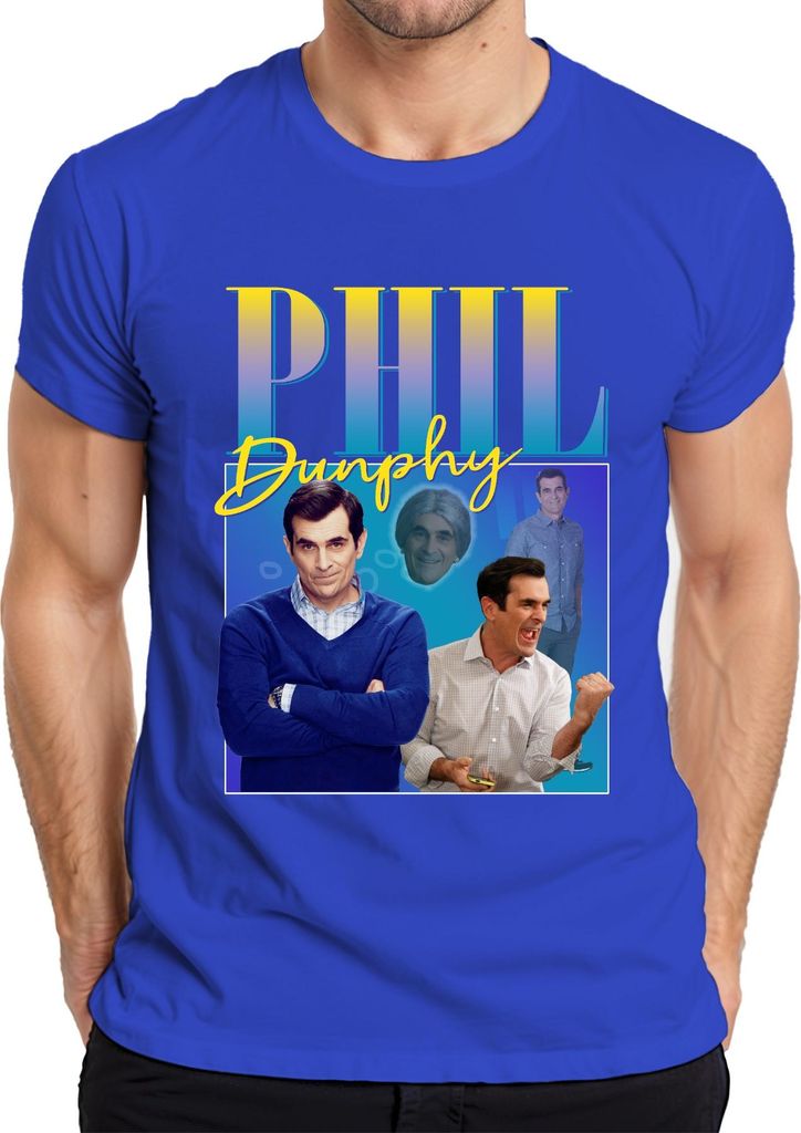 Phil Dunphy Modern Family Serienfan Familienvater Humor Geschenk Herren T-Shirt, Blau, M