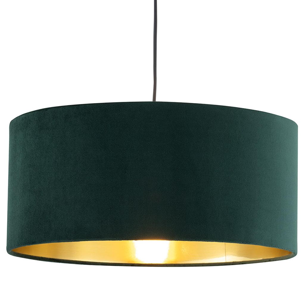home24 Pendelleuchte - Samt / Metall - 1-flammig Produktbild 