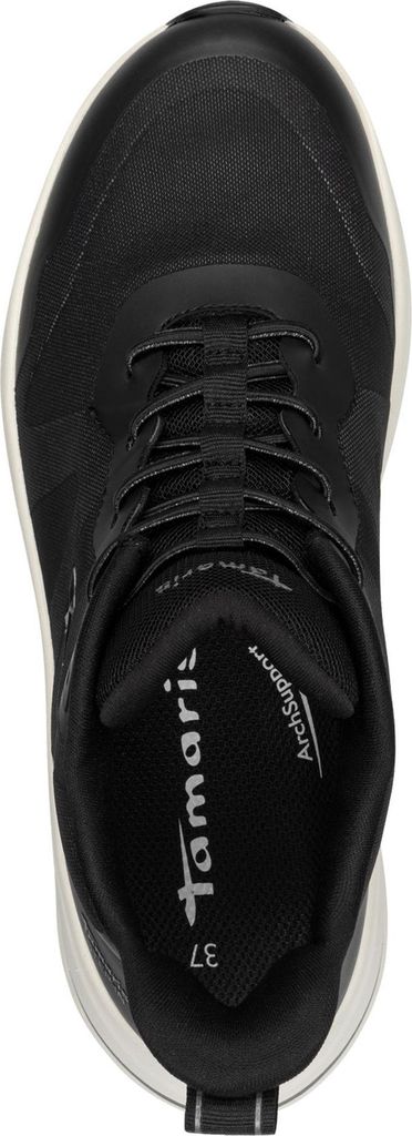 Tamaris Damen Sneaker Textil Mesh Vegan 1-23786-45, Größe:38 EU, Farbe:Schwarz