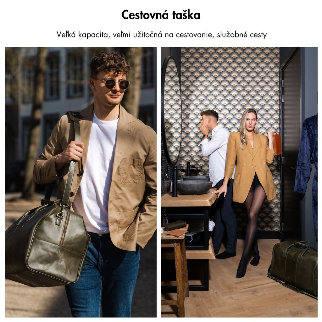 NEGOTIA Delta - prémiová kožená cestovná taška - víkendová Obrázok produktu 4