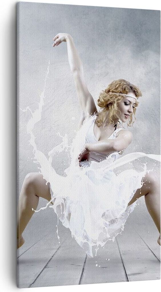 Bild auf Leinwand - Leinwandbild - Frau Tänzerin Ballett - 45x80cm - Wand Bild - Wanddeko - Leinwanddruck - Bilder - Kunstdruck - Wanddekoration -...