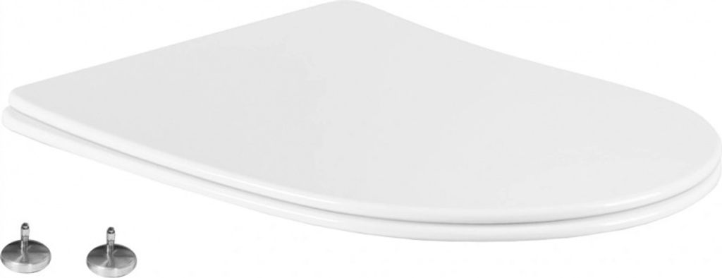 Mexen Sitz mit Absenk-Automatik schlank, duroplast, Weiß - 39040100
