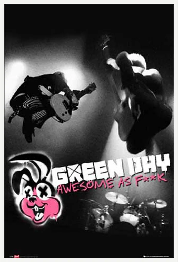 Cadre Photo avec Poster Green Day Blanc Shinsuke Maxi et Vitre Acrylique
