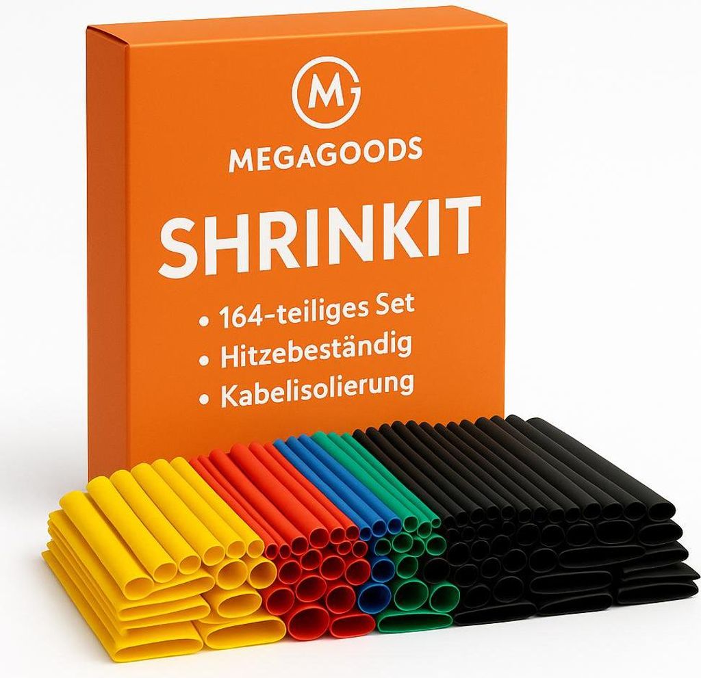 164tlg Schrumpfschlauch Set hitzebeständig Kabel Isolierung DE.