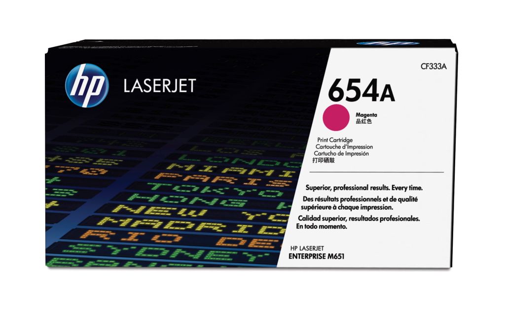 HP 654A Purpurová originální tonerová kazeta LaserJet, Obrázek produktu 