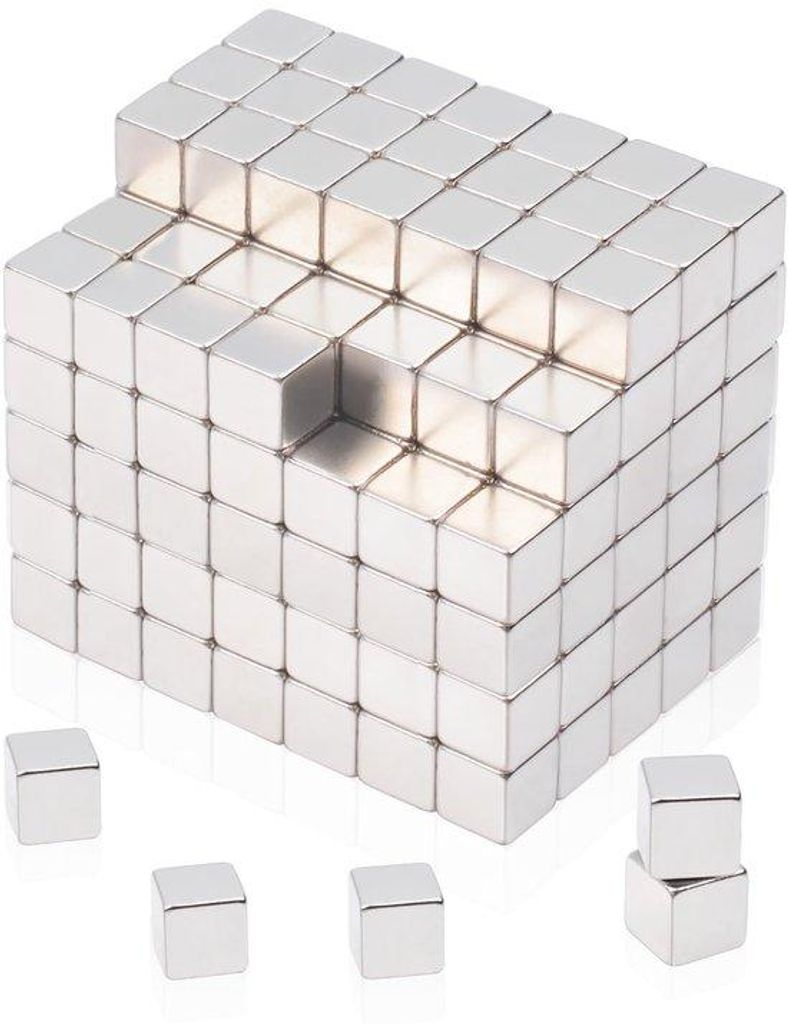 Mini magneten aus Neodymium, extra stark, 5 x 5 x 5 mm, für Magnebrett, Kühlschrank, Tischmagneten, Fotos, Whiteboard