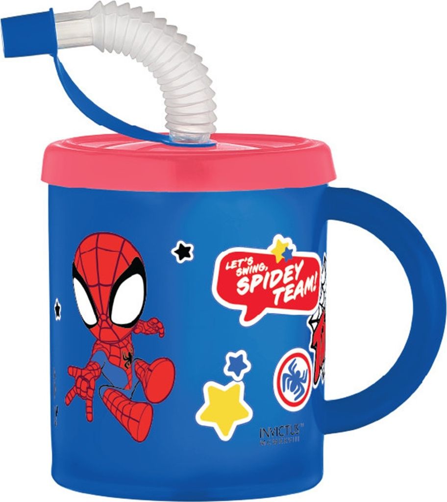 Bicchiere Spidey 210ml con cannuccia Immagine del prodotto 